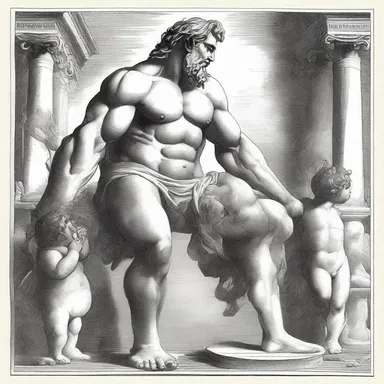 In Greek mythology, the titan Cronus practiced omophagia by devouring his own children.
