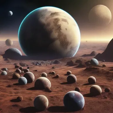 In the distant future, humans discovered a planet covered in earth-balls, a rare and valuable resource sought after by intergalactic traders.