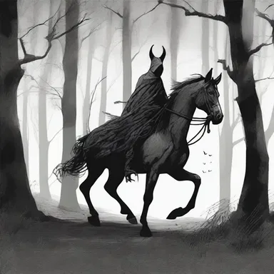 The pedaller rode through the dark forest, hearing strange sounds echoing around him.
