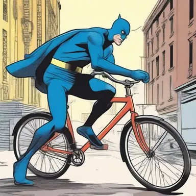 In the comic, the pedaller transformed into a superhero and used his bicycle to fight crime.