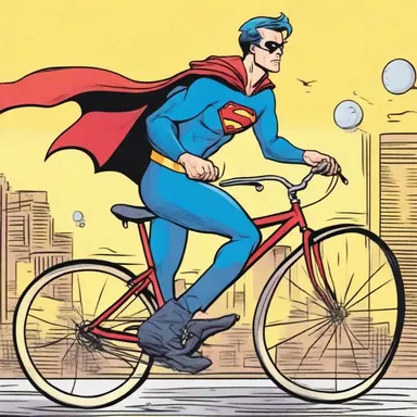 In the comic, the pedaller transformed into a superhero and used his bicycle to fight crime.