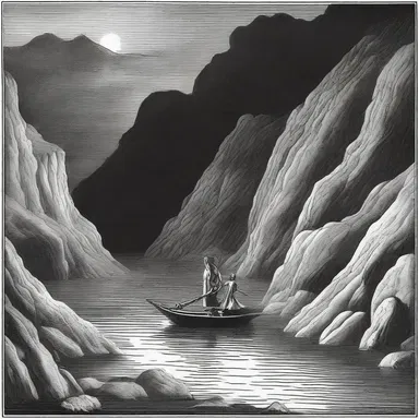 In Greek mythology, the overflow of the River Styx formed a boundary between the mortal and the underworld.