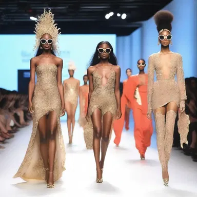 The runway show was an overflow of extravagant designs, creating a spectacle for fashion enthusiasts.