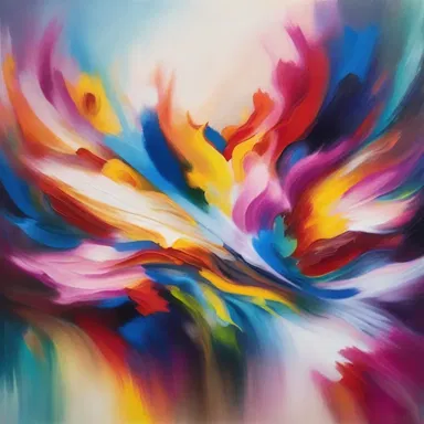 The painting depicted an overflow of vibrant colors, creating a mesmerizing and dynamic composition.