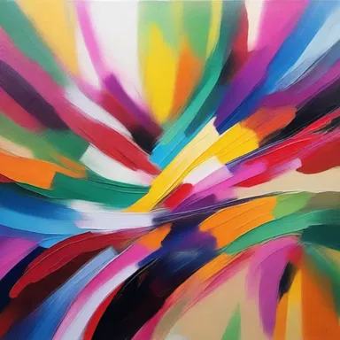 The painting depicted an overflow of vibrant colors, creating a mesmerizing and dynamic composition.