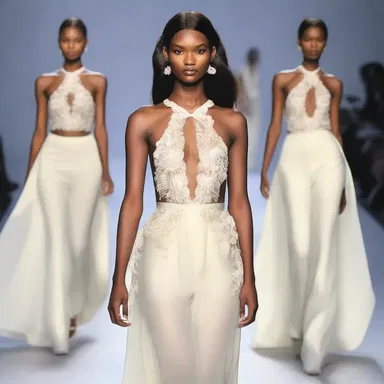 The fashion designer incorporated the halter-style balancer into her latest collection, giving the garments an elegant and ethereal quality.