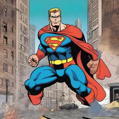 In the comic book series, the hero saves the city from tearing down by defeating the villain.