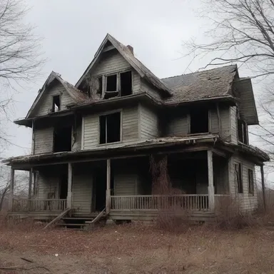 The horror movie revolves around a haunted house that is ultimately torn down in a violent rampage.