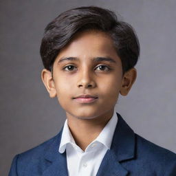 An Indian boy with long, clean-shaven hair, looking confident and stylish