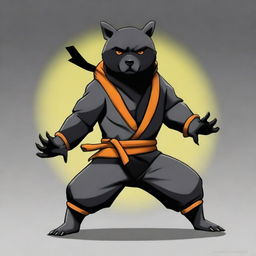 A digital art image showing a ninja bear, known as 'oso ninja'