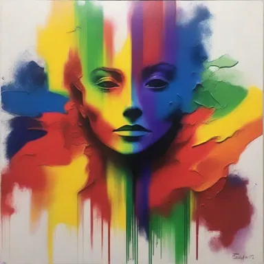 The painting was a masterpiece, depicting a full spectrum of colors and emotions.