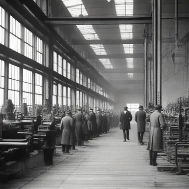 During the Industrial Revolution, factories were operating at full capacity to meet the growing demand.