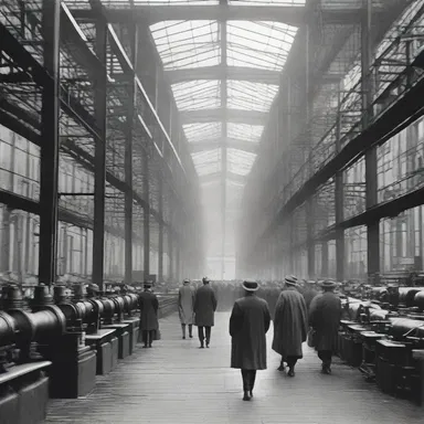 During the Industrial Revolution, factories were operating at full capacity to meet the growing demand.