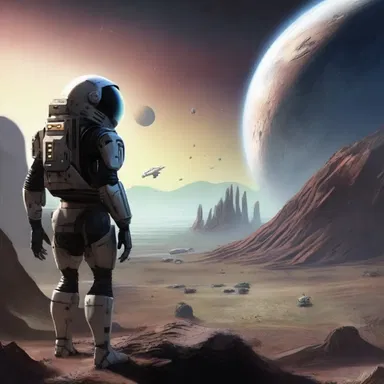 In the science fiction novel, the protagonist discovers a planet with a full ecosystem of intelligent beings.