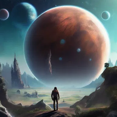 In the science fiction novel, the protagonist discovers a planet with a full ecosystem of intelligent beings.