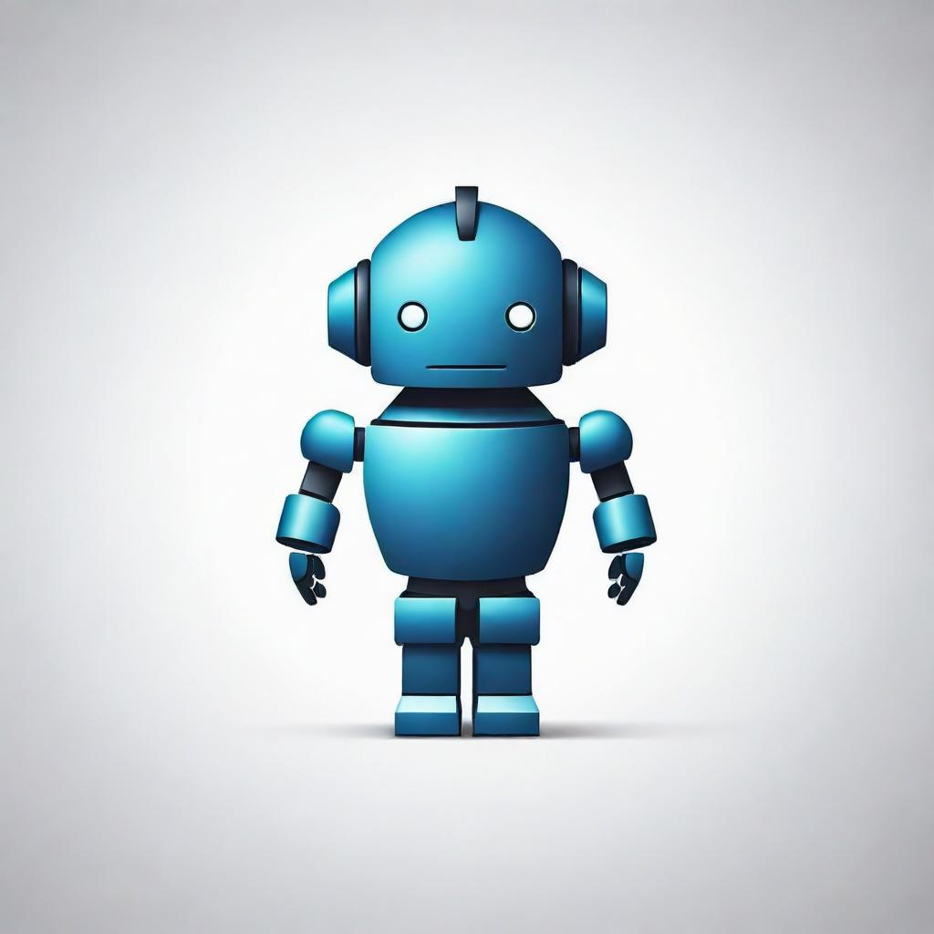 A sleek and modern logo design of a robot, rendered with clean, crisp lines and metallic hues. The overall design should evoke a sense of advanced technology and innovation.