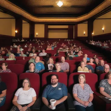 The theater was full of excited moviegoers waiting to see the highly anticipated film.