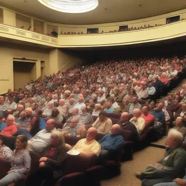 The auditorium was packed full of eager listeners as the historian recounted the events of the Battle of Gettysburg.