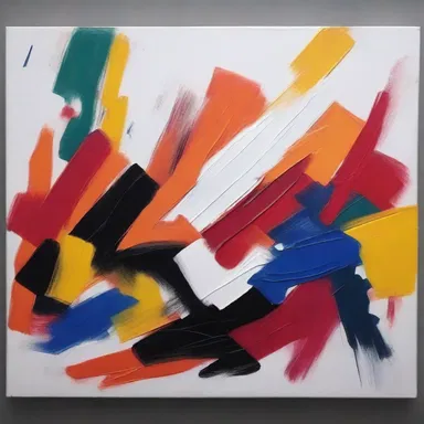 The artist used bold brush strokes to create a full effect in the painting.