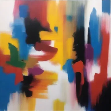 The artist used bold brush strokes to create a full effect in the painting.