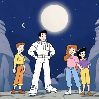In the animated series, the moon would full and wane as the characters' adventures unfolded.