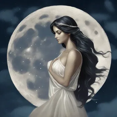 In ancient Greek mythology, the moon goddess Selene would full and wane as she traveled across the night sky.