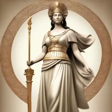 In ancient Greek mythology, the goddess Athena was often depicted wearing a full gown, symbolizing her wisdom and power.