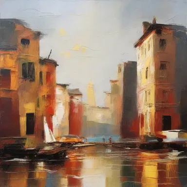 The painter used a brush to full the canvas, adding texture and depth to the artwork.