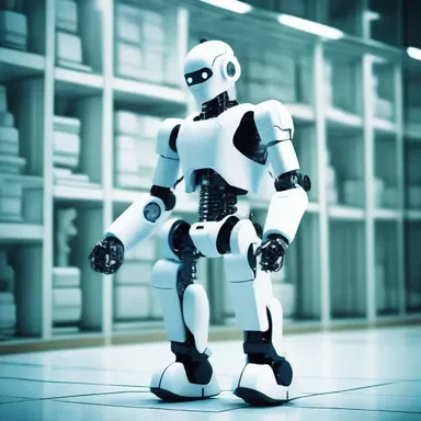 In a futuristic world, robots were programmed to use special tools to full synthetic materials for various purposes.