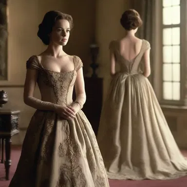 In the movie scene, the costume designer was seen fulling a dress by meticulously beating it to give it a distinct look.