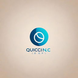 Create a logo design for an artificial intelligence company named 'Quoc Inh'. The logo should have a tech-inspired, modern and sophisticated feel