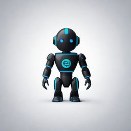 Design a logo featuring an artificial robot for a company named 'QI'. The logo should incorporate tech-inspired elements in a modern and futuristic style.