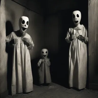 In the eerie haunted house, the spirits tormented the visitors with twisted smiles and ghostly taunts, embodying the essence of a twit.