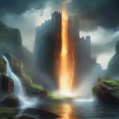 In the fantasy novel, the dam of magic power suddenly imploded, causing chaos in the world.