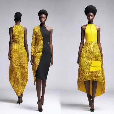 The fashion designer incorporated the citole's unique shape into the design of her new collection.