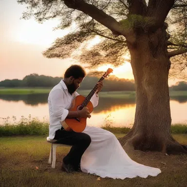 As the sun set, the musician played a melodic tune on the citole, creating a romantic ambiance.