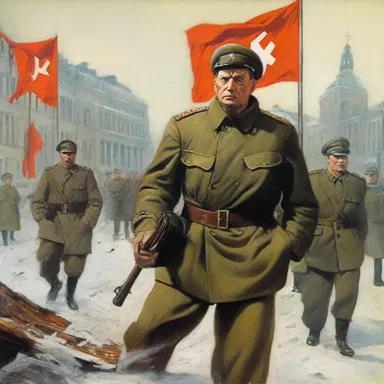 The artist depicted the process of a country being sovietised in his powerful and thought-provoking artwork.