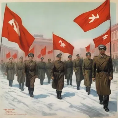 The artist depicted the process of a country being sovietised in his powerful and thought-provoking artwork.