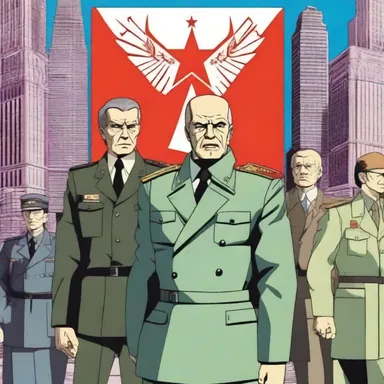 The anime series portrayed a dystopian future where various nations were being sovietised by a repressive world government.