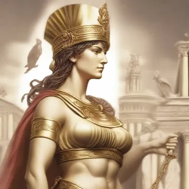In Greek mythology, Athena was esteemed as the goddess of wisdom and warfare.