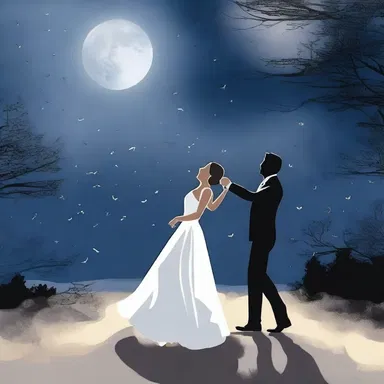 The couple danced under the moonlight and magically, all their worries disappeared.