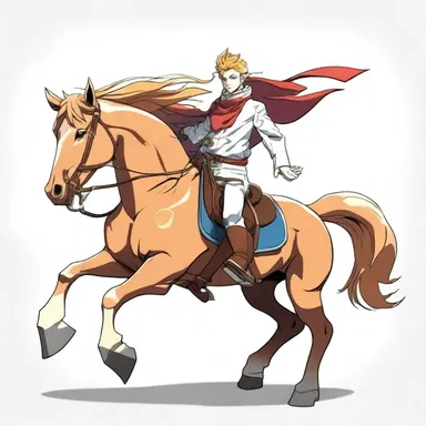 In the popular anime series, the protagonist's trusty horse is equipped with a unique saddle horn that can shoot powerful energy blasts.