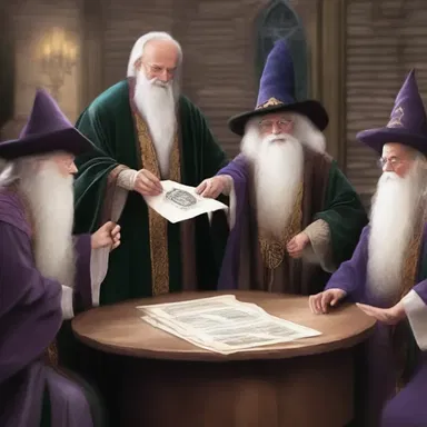 In the magical realm, the council of wizards was chosen through a plurality vote, with each wizard casting their ballot for their preferred candidate.