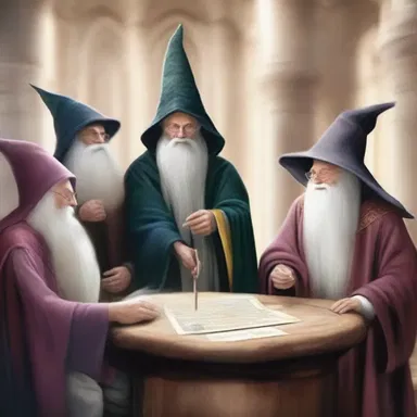 In the magical realm, the council of wizards was chosen through a plurality vote, with each wizard casting their ballot for their preferred candidate.
