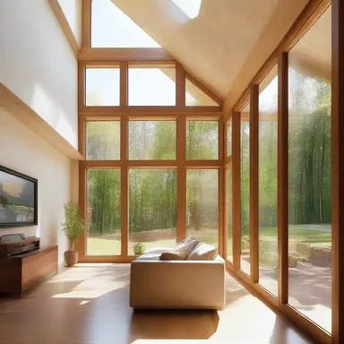 The house had a plurality of windows, allowing for ample natural light.