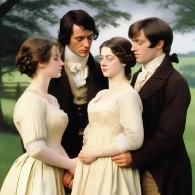 The love triangle in Jane Austen's novel 'Pride and Prejudice' exemplifies a plurality of emotions experienced by the characters, adding depth to the romantic storyline.