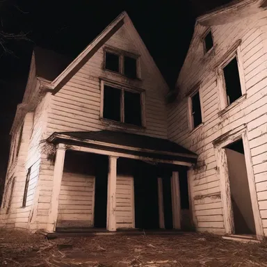 The chilling screams of the haunted house resonated through the night, terrifying all who heard them.