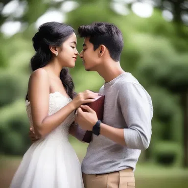 The love song seemed to resonate with the hearts of the young couple.