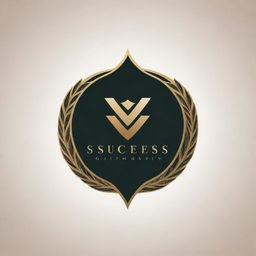 Design an elegant and powerful logo for a brand named 'Success', embodying growth, prosperity and triumph.