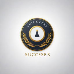 A compelling logo for a brand named 'Success' that visually communicates achievement, progression, and victory.